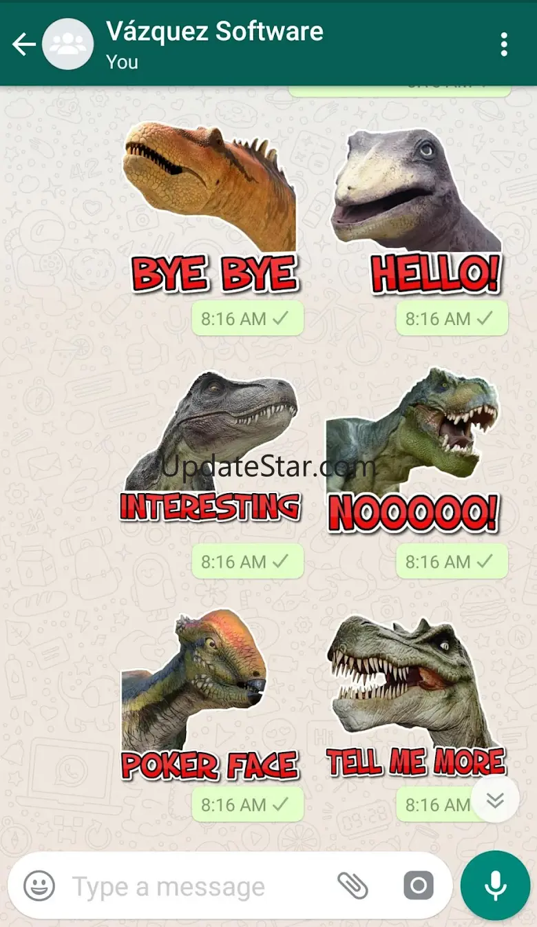 WASticker Dinosaurs 3