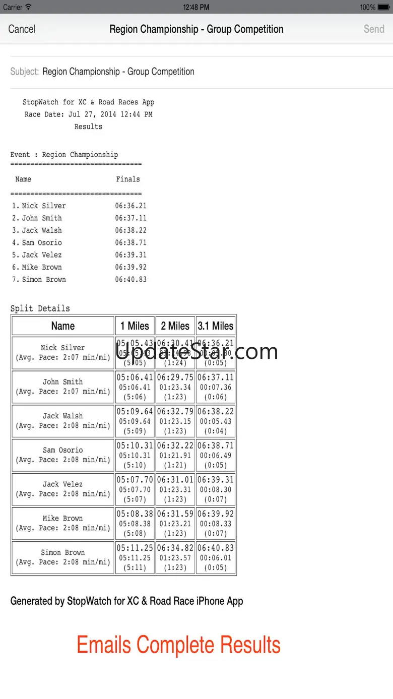 StopWatch for Cross Country 3.1