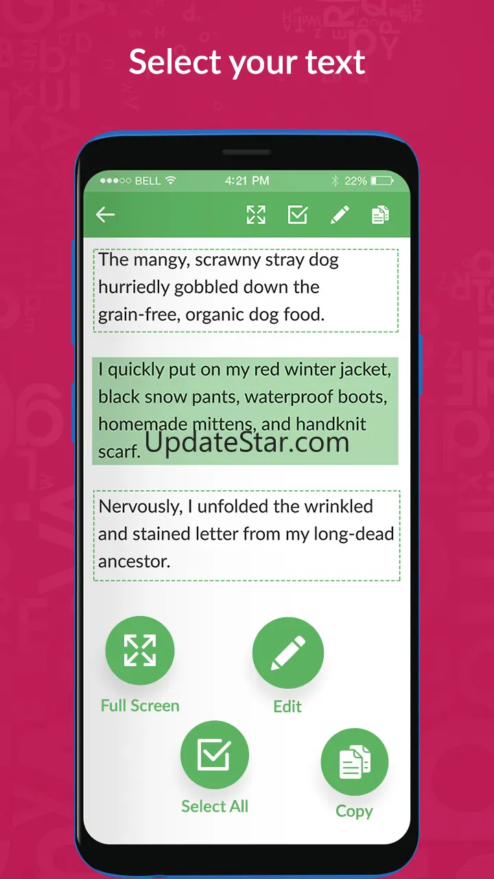 Copy Paste any Text on Screen 11.0
