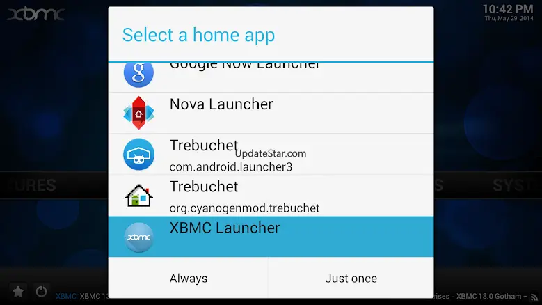 Launcher for XBMC™ 3.4