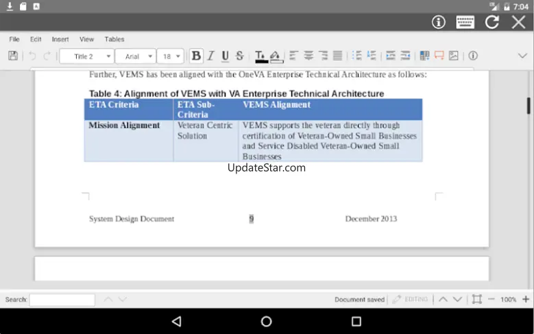 AndrOffice editor DOC XLS PPT 4.2.2