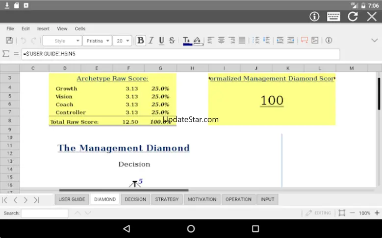AndrOffice editor DOC XLS PPT 4.2.2
