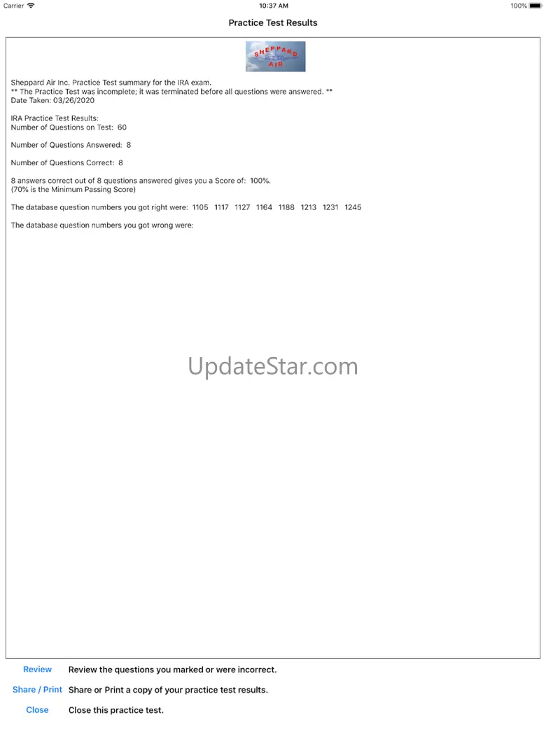 Flight Test X20 20.70.2