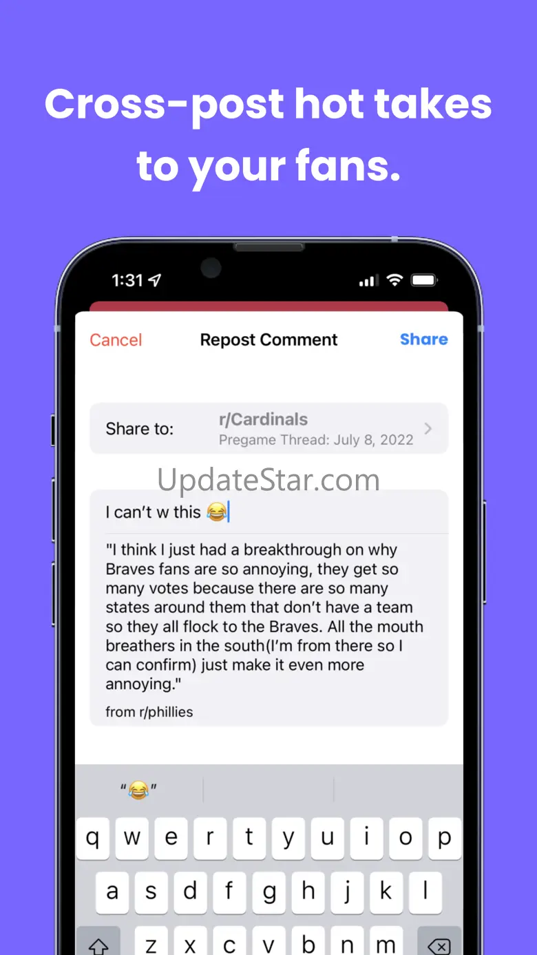 Sideline: Reddit Game Threads 3.4.5