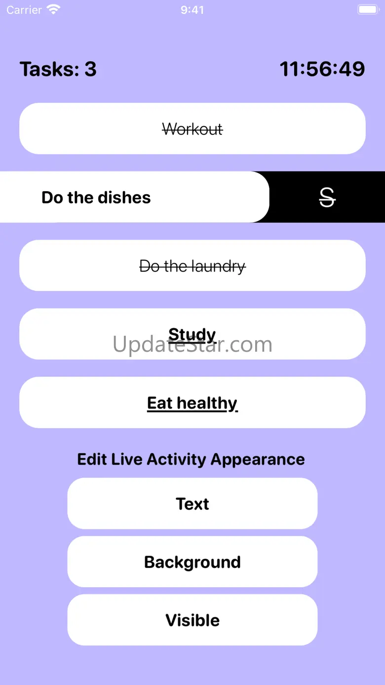 Tasks - Create Live Activities 1.01