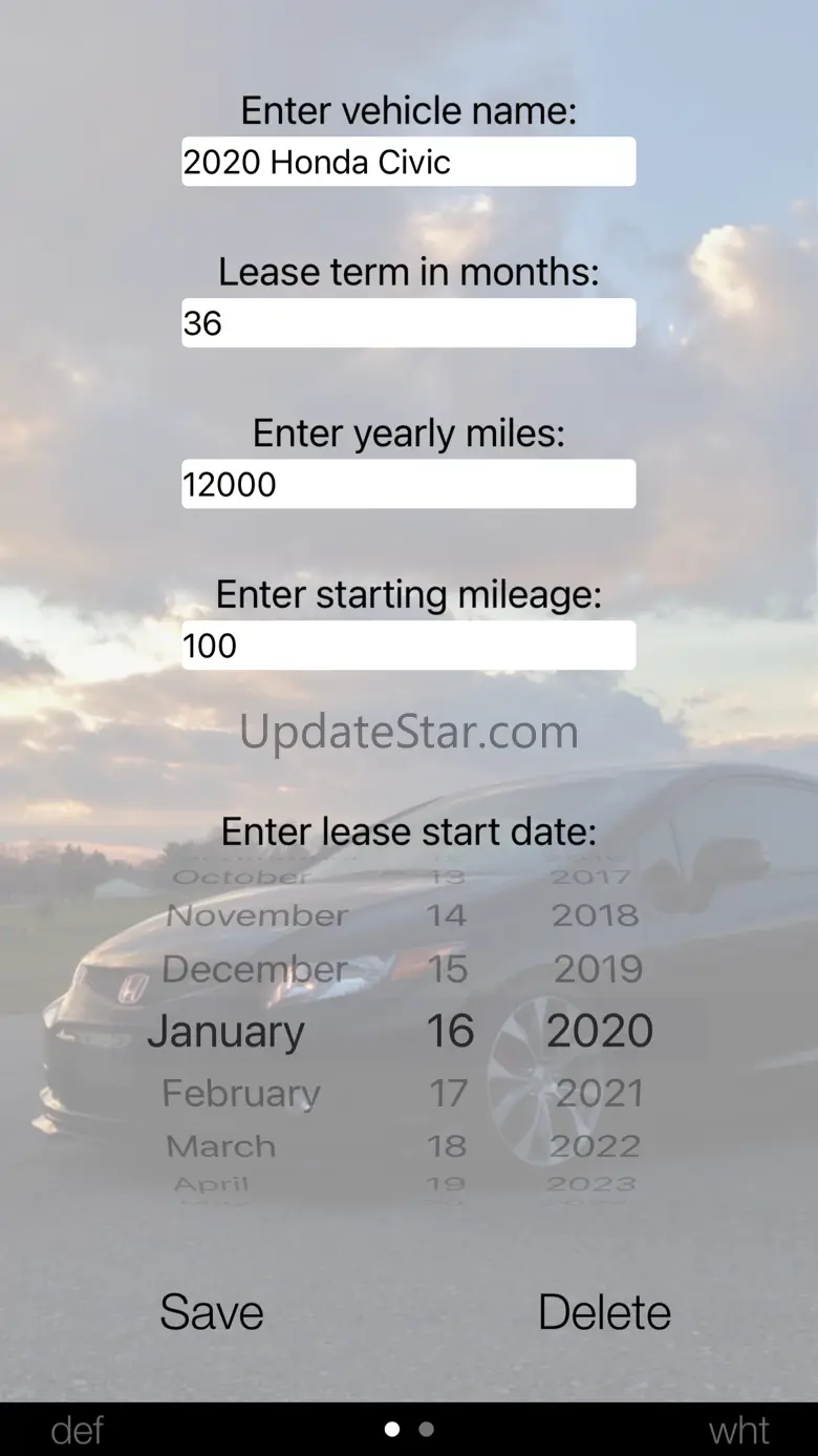 Lease Odometer 2.5