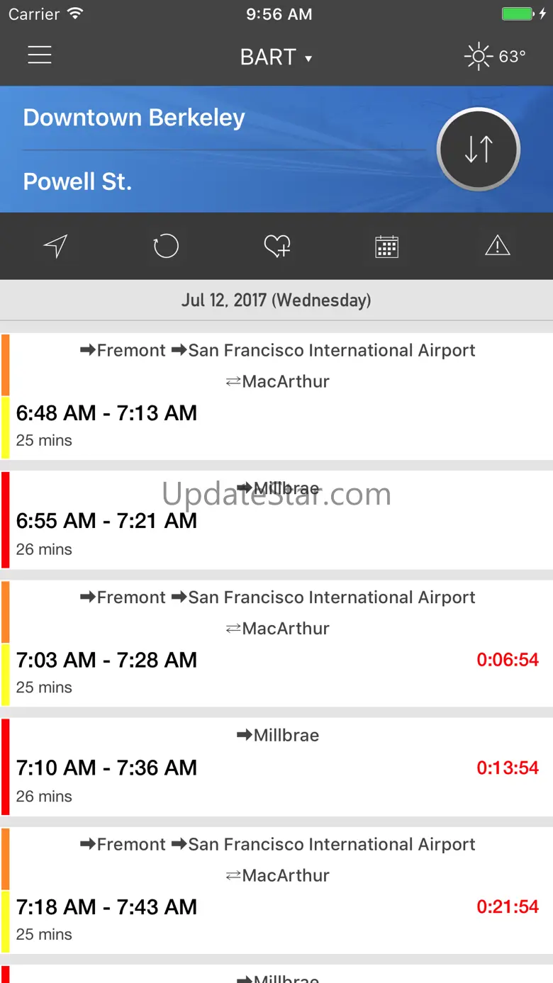 onTime : BART, Muni, Caltrain. 10.8.0