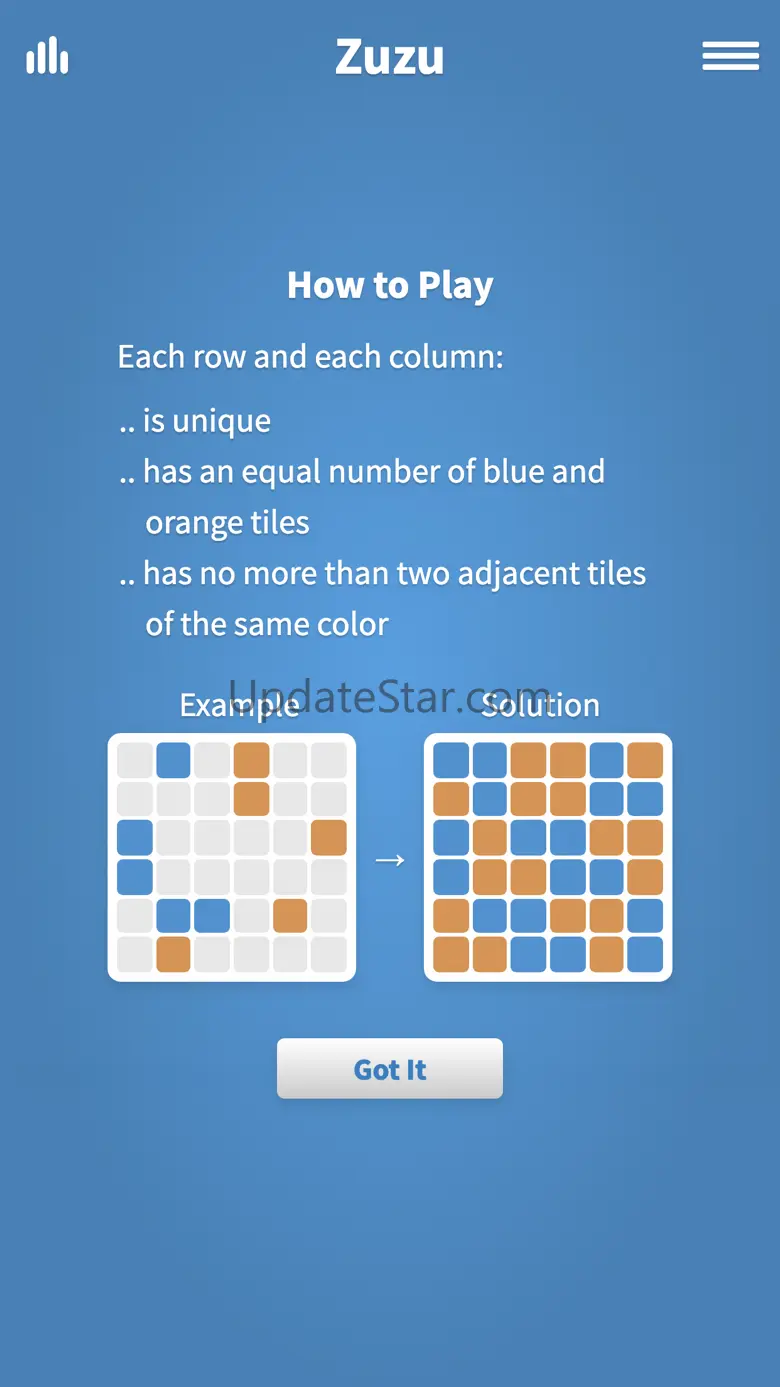 Zuzu · Binary Puzzle Game 1.38