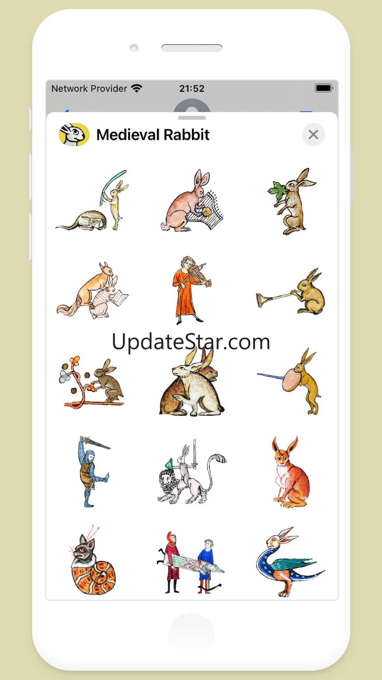 Medieval Rabbit Stickers 2.1.1