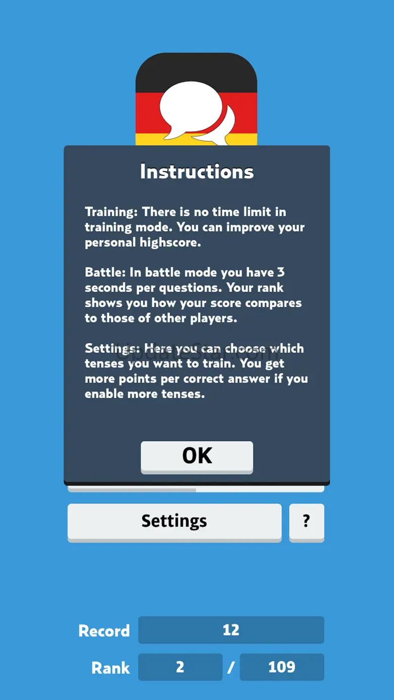 German Verbs Game 1.0
