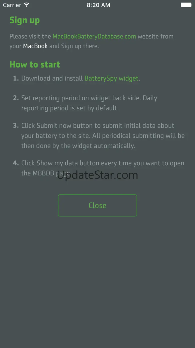 MBBDB – MacBook's battery life 2.5