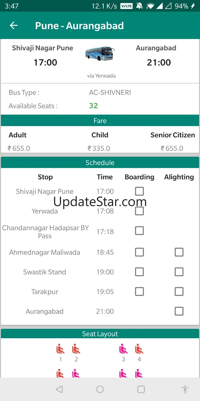 Buses Schedule & Timetable for 2.0