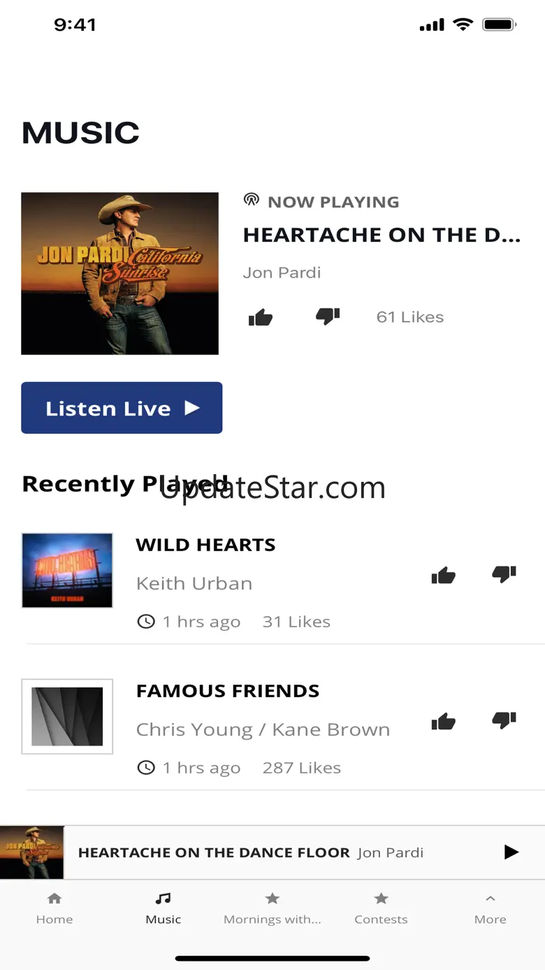 #1 for New Country 104.5 WFMB 13.1
