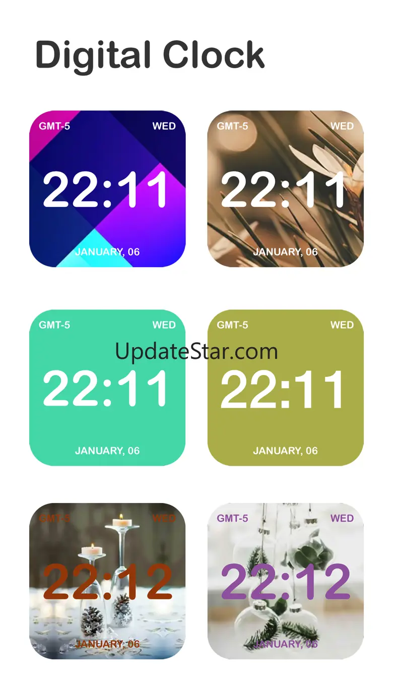 Digital Analog Clock Widget 3.9