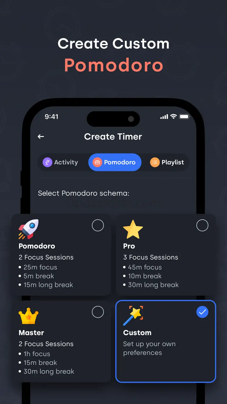 Focus Timers: Workflow & Study 1.3.4