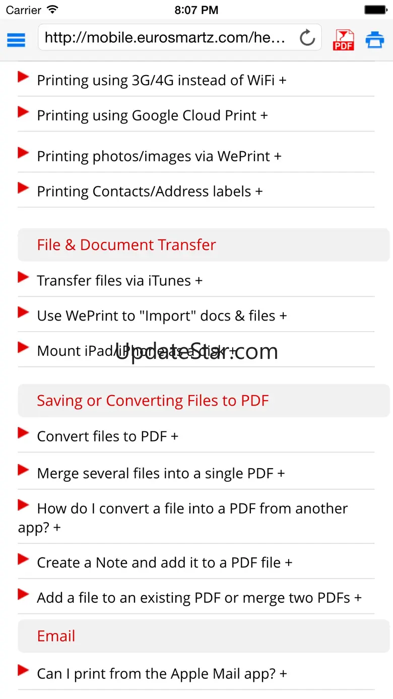 Save2PDF for iPhone 3.2