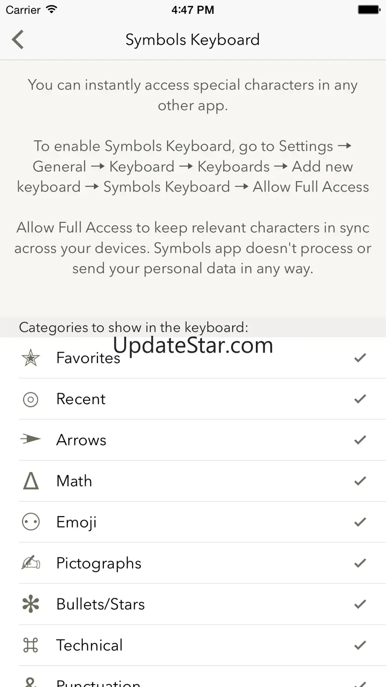Symbols - unicode keyboard 1.5