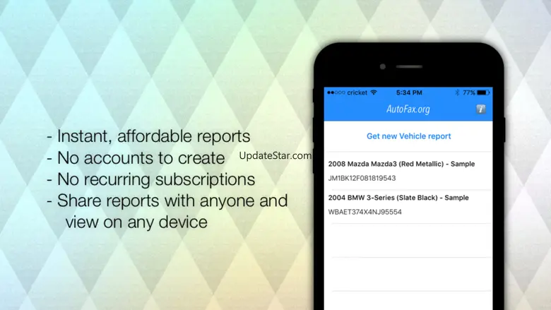 AutoFax vehicle history report 2.6