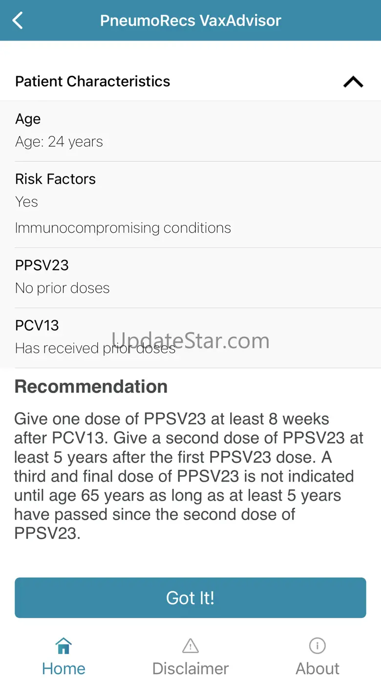 PneumoRecs VaxAdvisor 2.0
