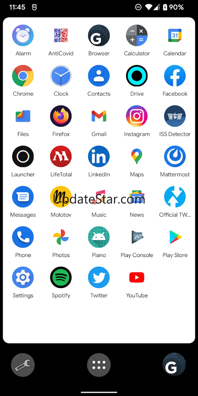 Launcher panda: Dark mode app