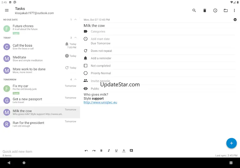 Tasks & Notes 12.7.7
