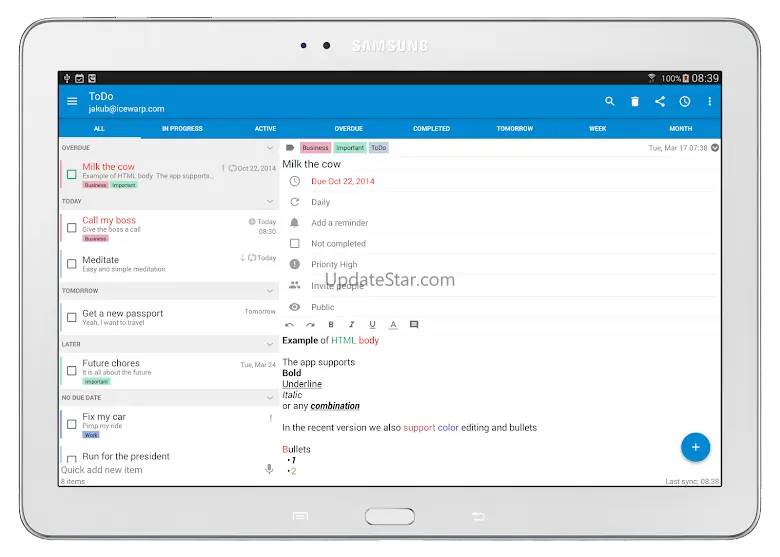 Tasks & Notes 12.7.7