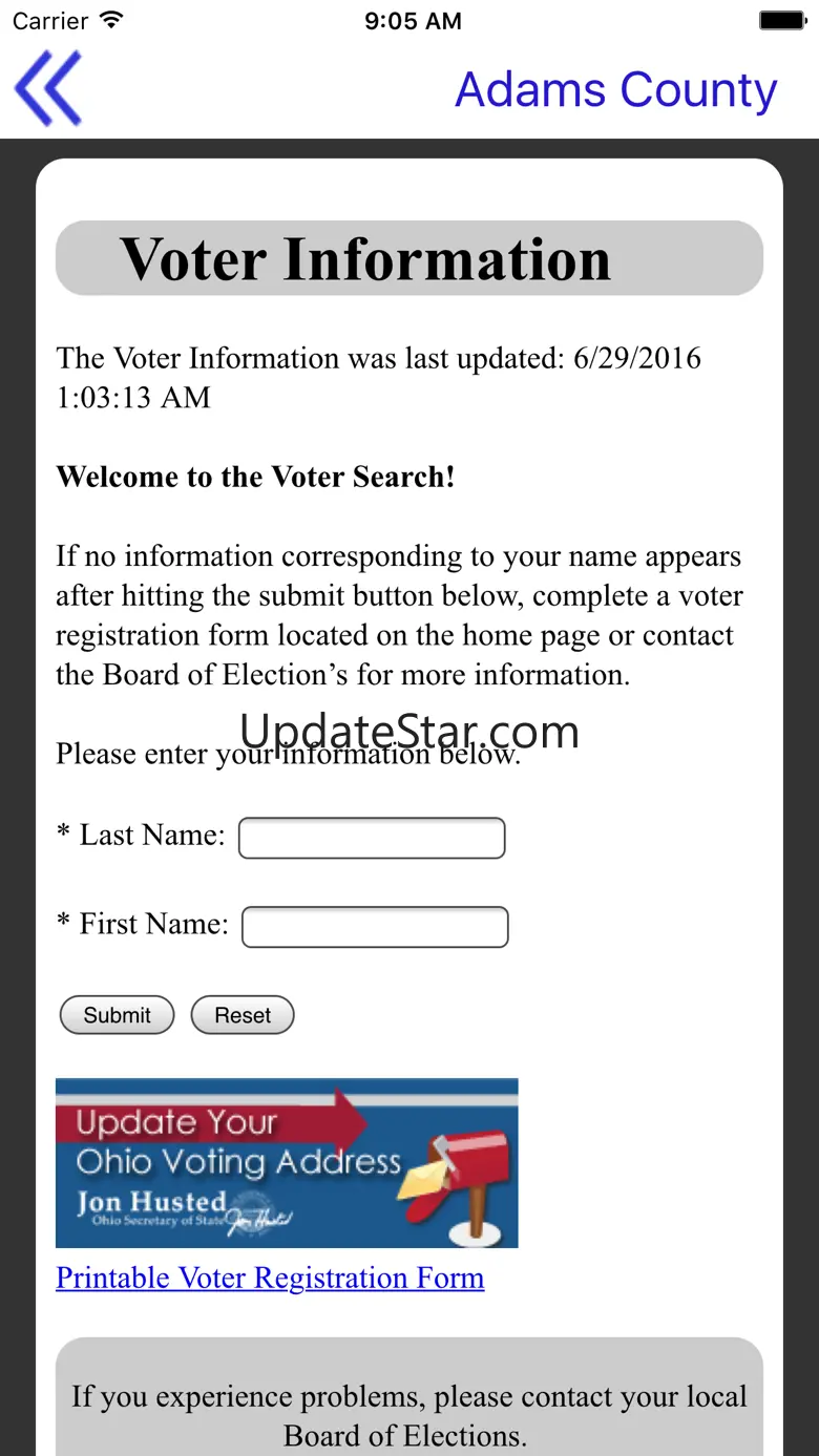 Ohio Voter Info 4.9.5