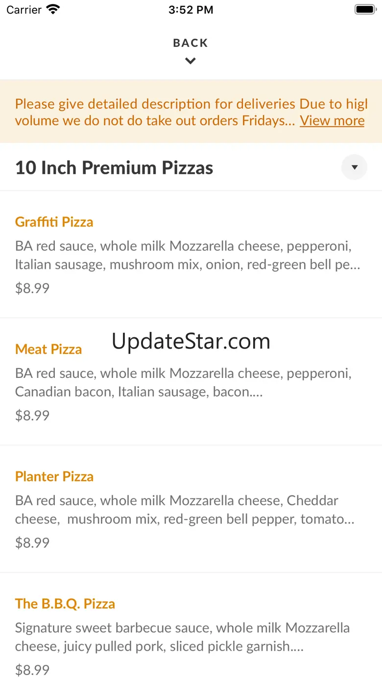 Back Alley Pizza 3.16.0