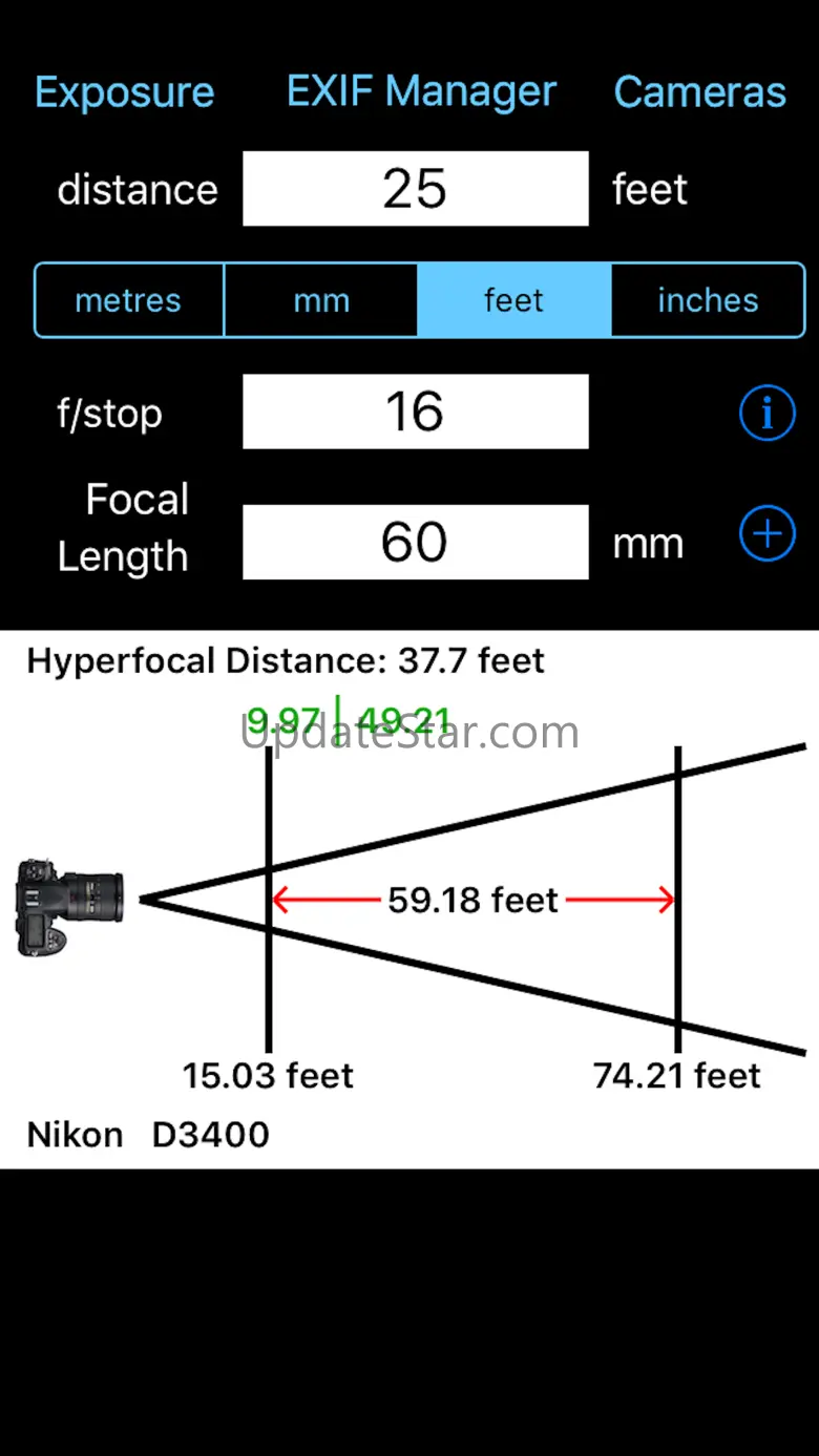 Depth Of Field Calculator 1.8.20