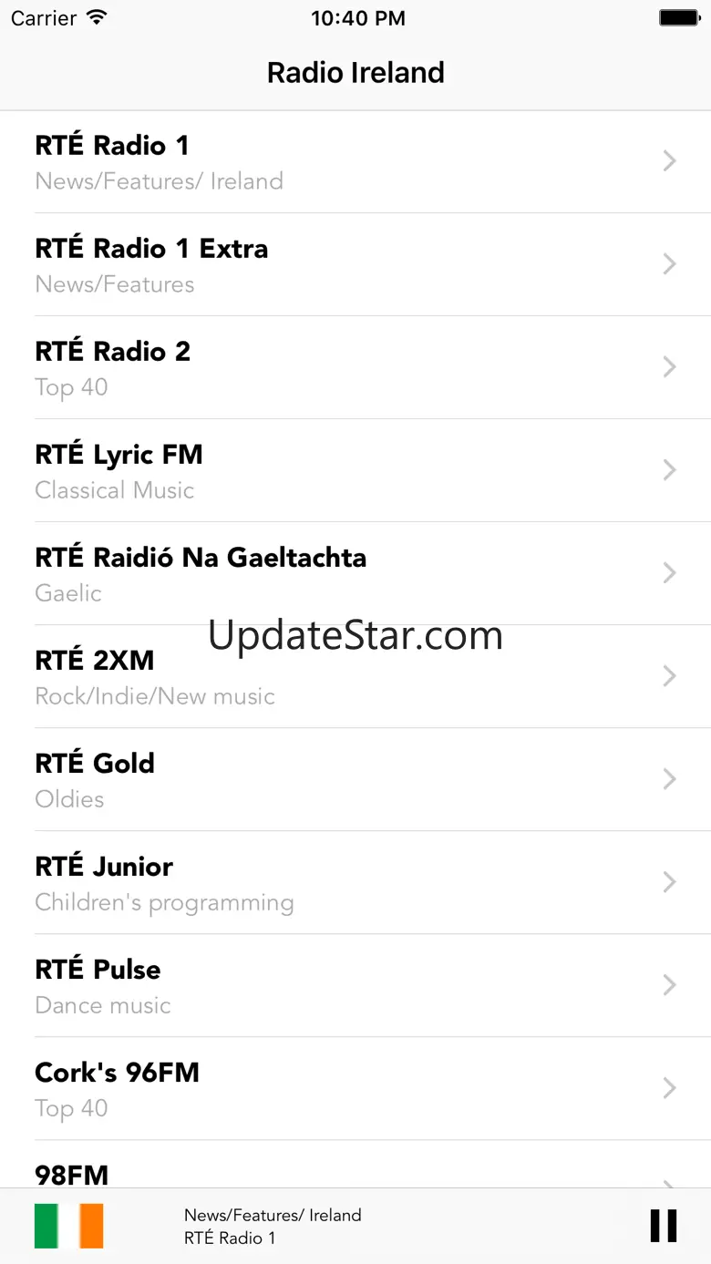 Irish Ireland Radio Stations - Northern Radioplayer 1.0
