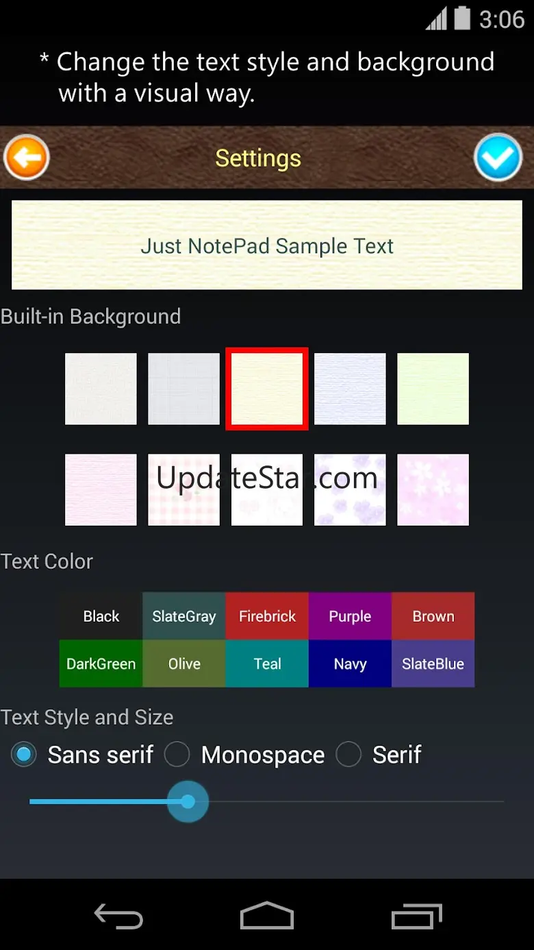 Just Notepad for Android 2.1.3