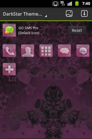 Dark Pink Theme GO Launcher 4.7