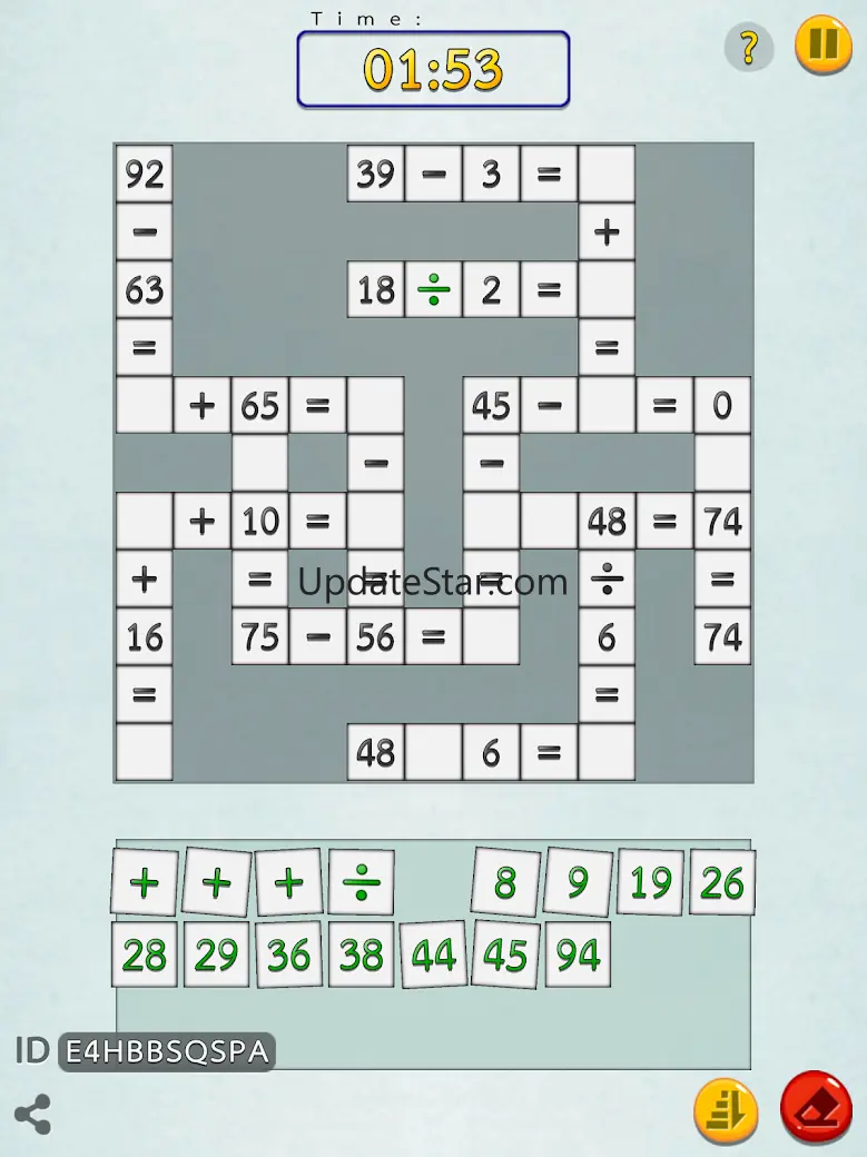 Math the Cross Math Puzzle 1.10.2