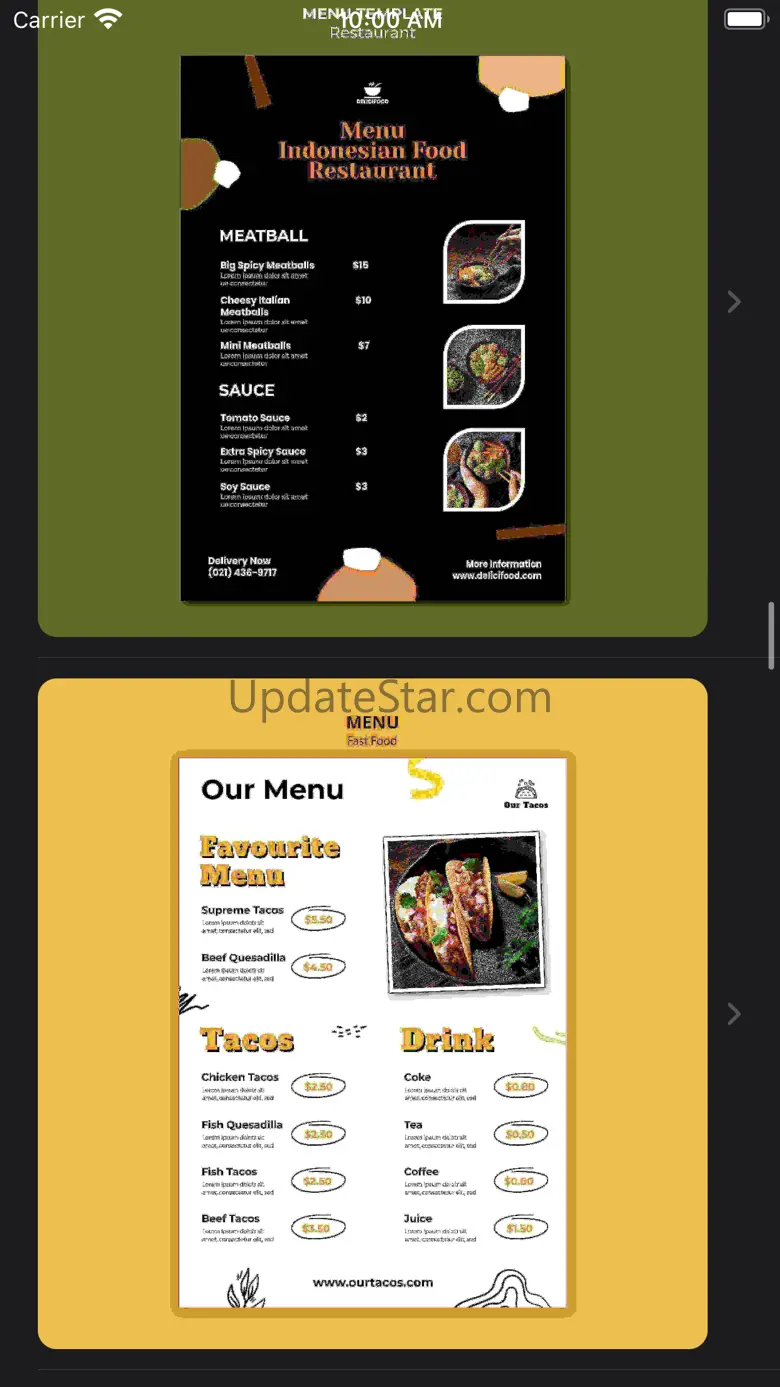 Menu Maker & Designer 2.0