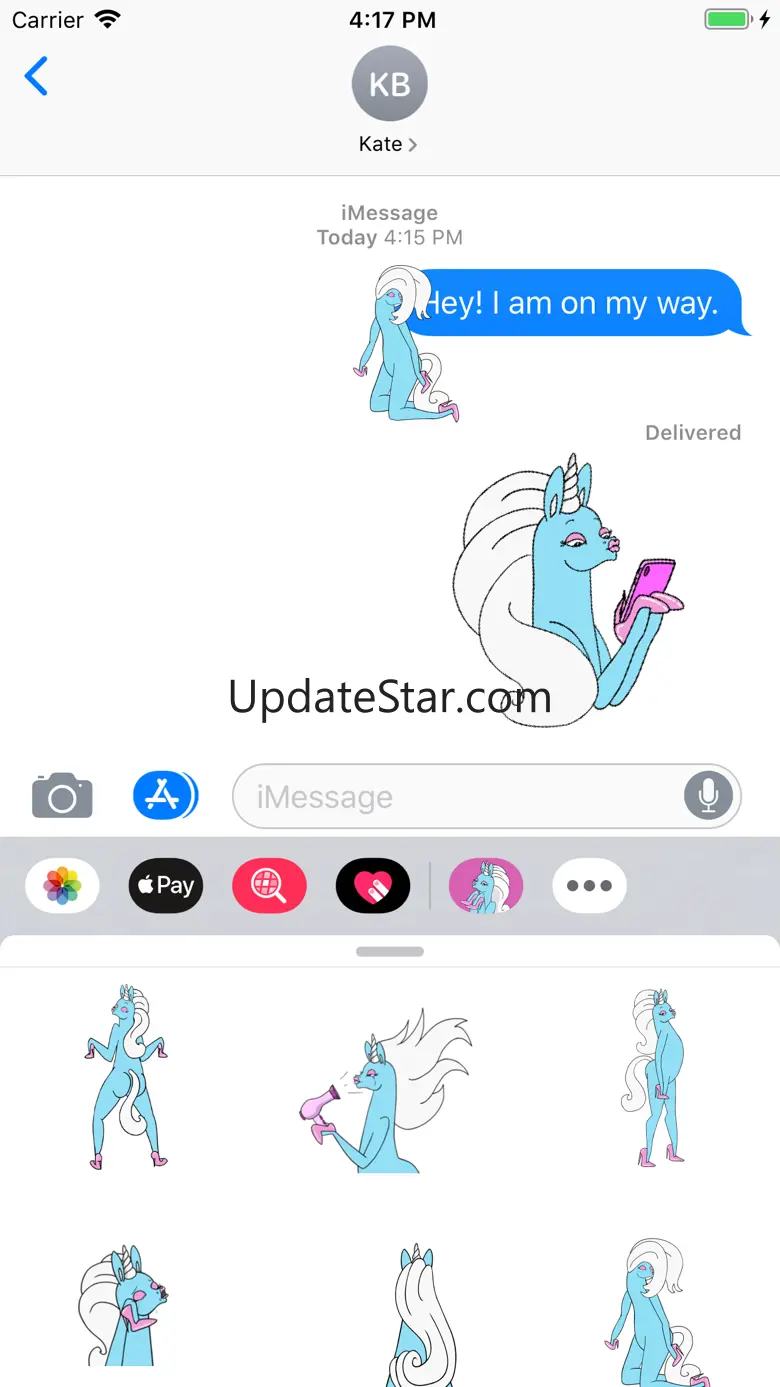 Glow The Unicorn Stickers 1.5