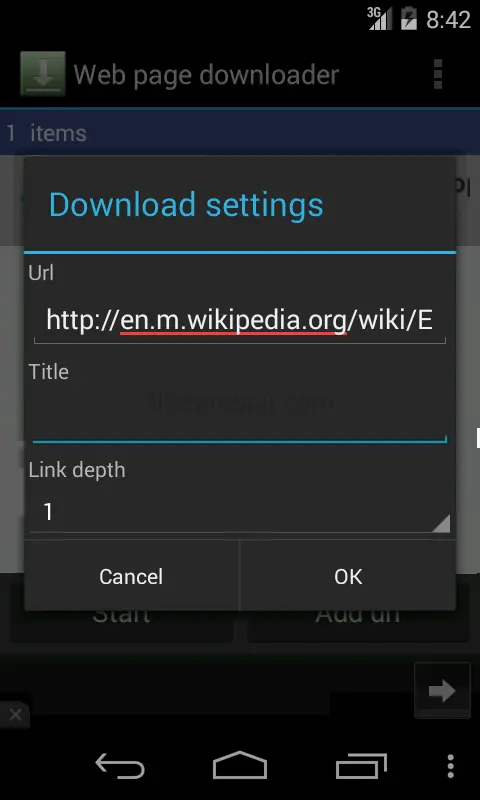 Web page downloader 0.985
