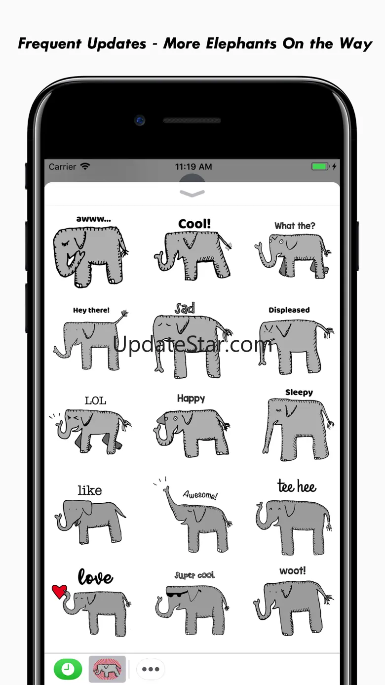Happy Elephant Stickers 4.2