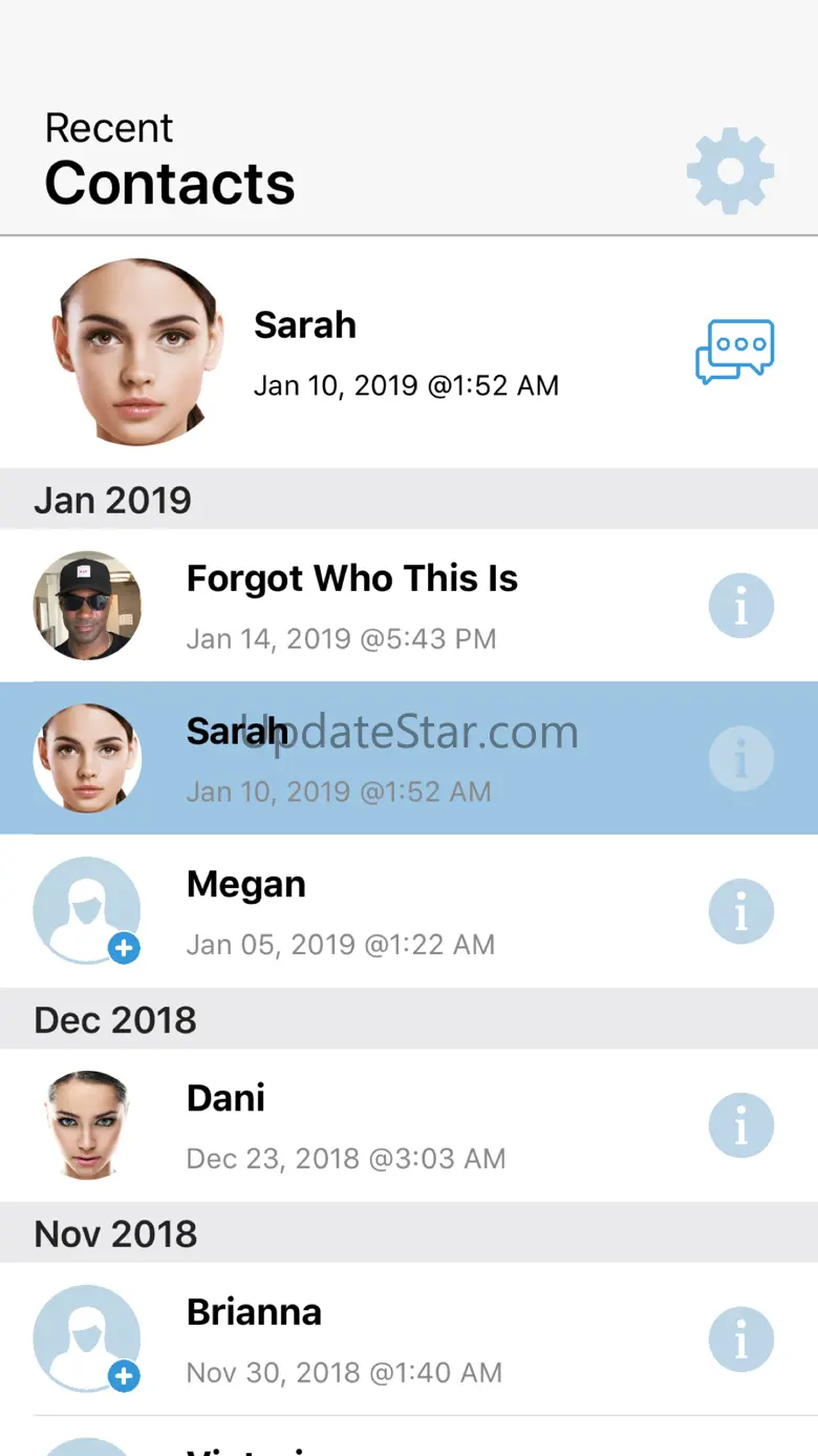 Recent Contacts - Reco Digits 2.1
