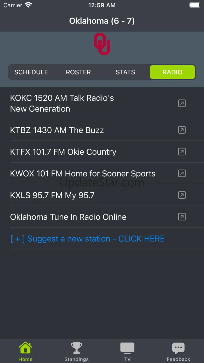 Oklahoma Football Schedules 5.2.0
