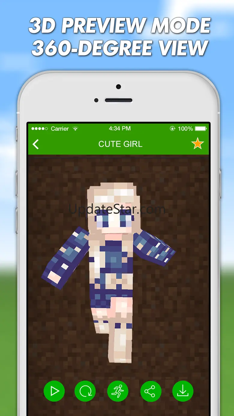 Girls Skins For Minecraft PE (Pocket Edition) & Minecraft PC 1.0