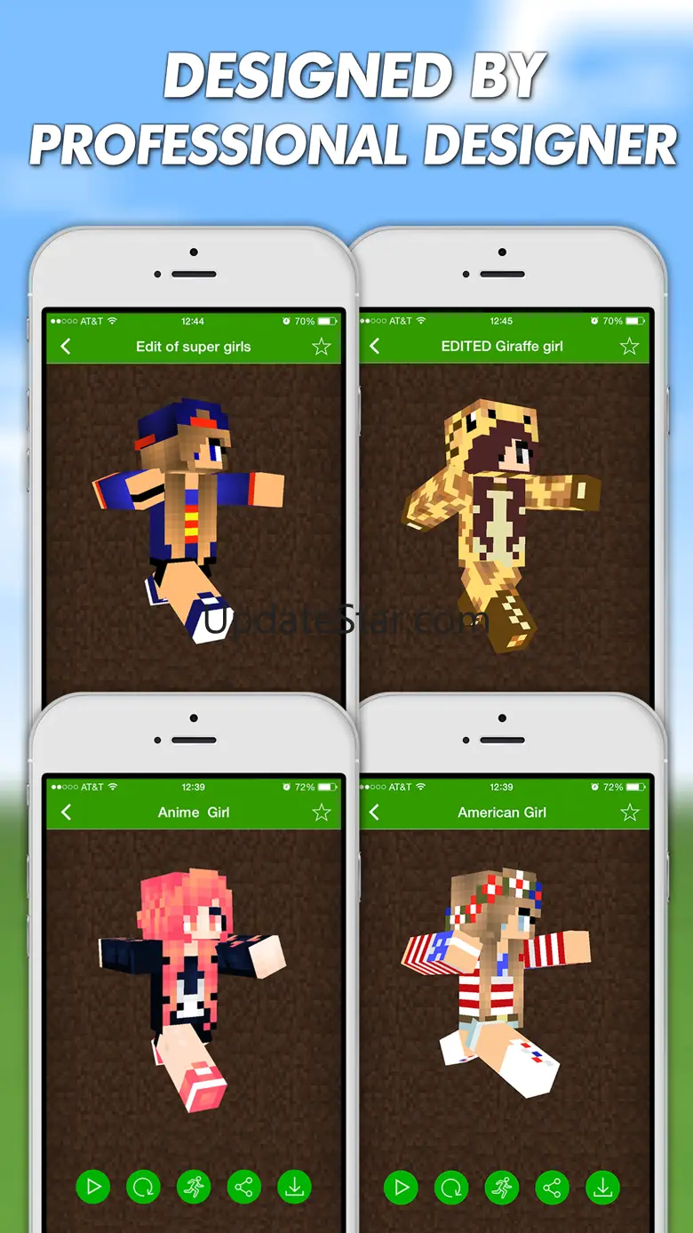 Girls Skins For Minecraft PE (Pocket Edition) & Minecraft PC 1.0