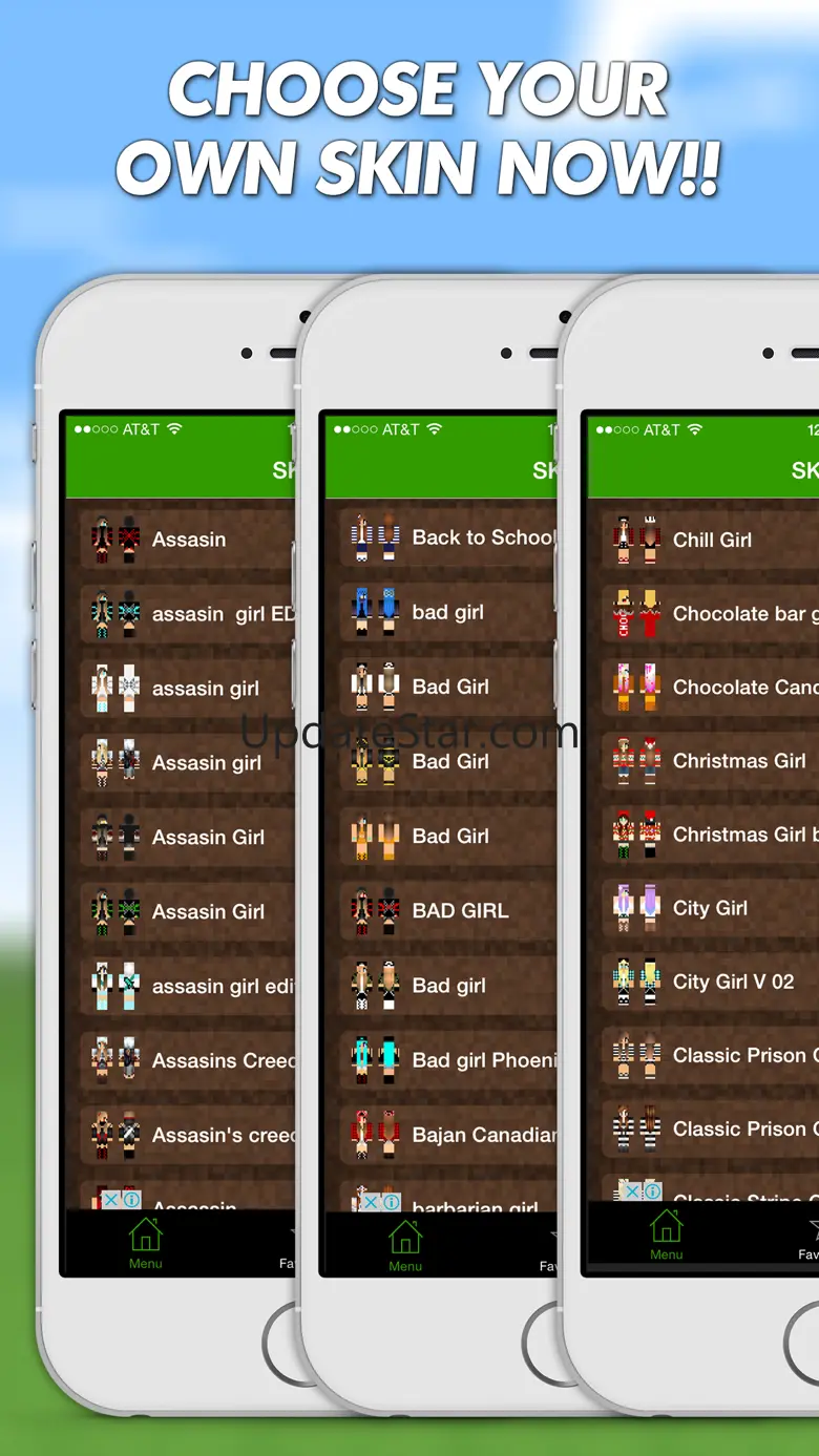 Girls Skins For Minecraft PE (Pocket Edition) & Minecraft PC 1.0