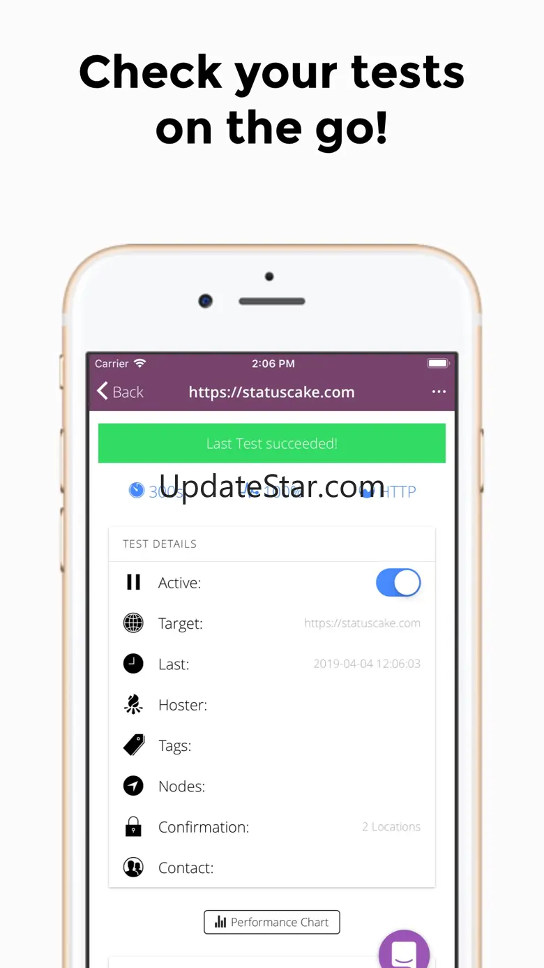 StatusCake Uptime Monitoring 1.0.1
