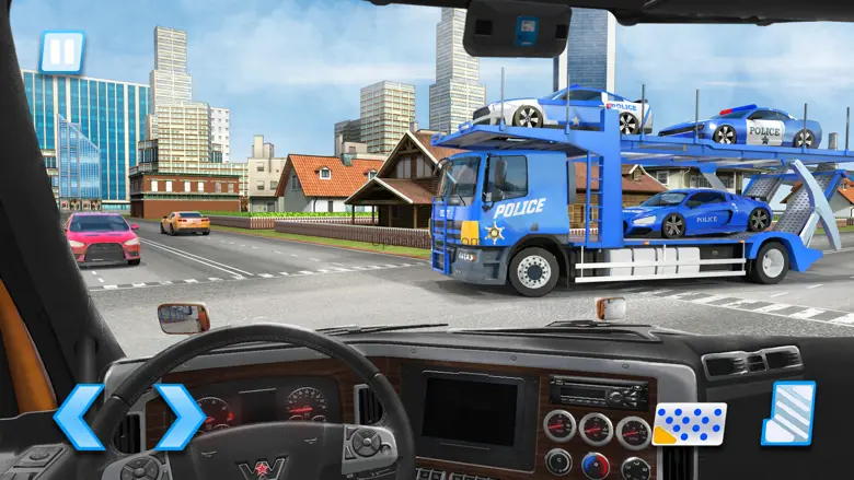 US City Police Car Transporter 1.20