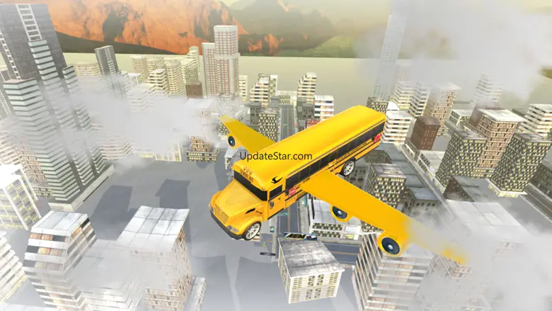 Flying School bus simulator 3D free - school kids 1.1