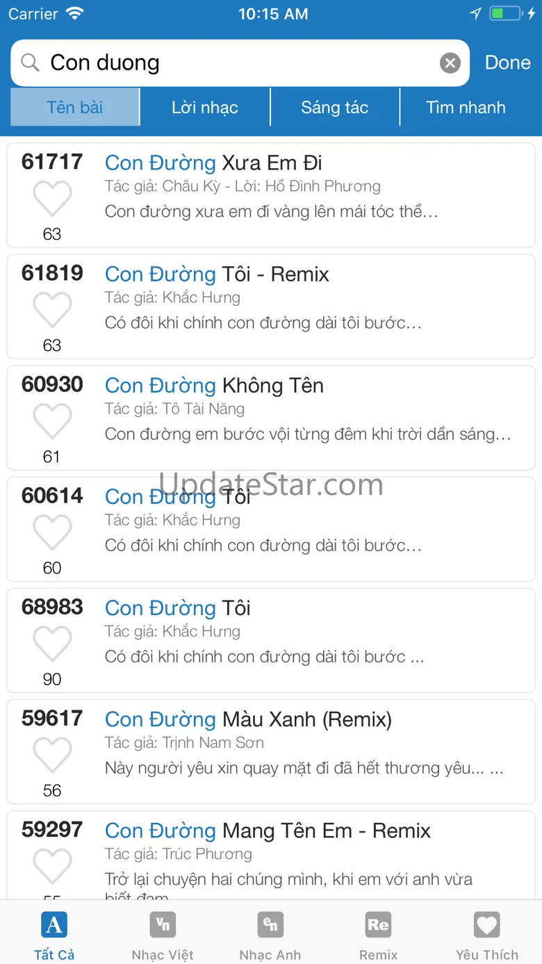 Karaoke List Vietnam 1.6