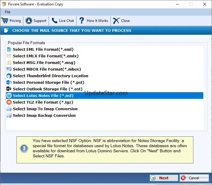 FixVare NSF to PDF Converter 2.0