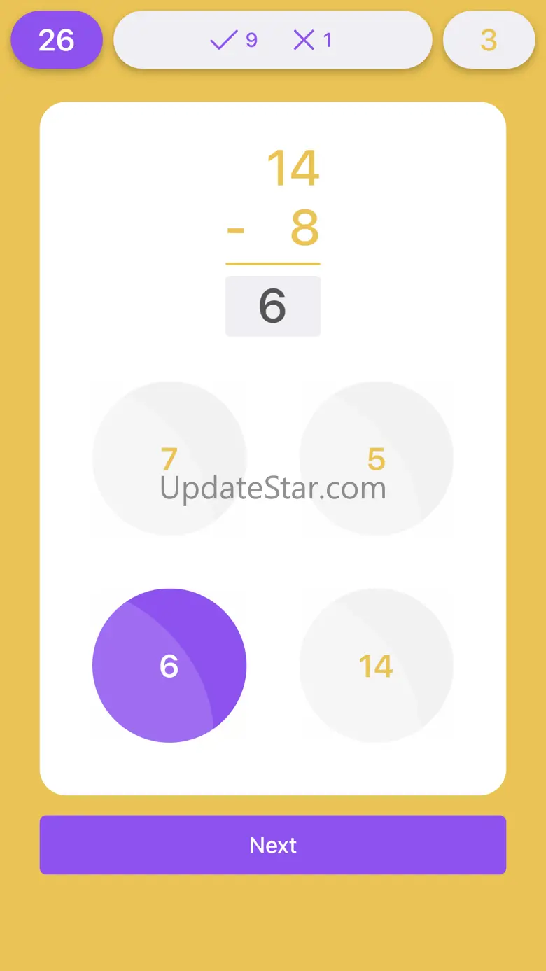 Subtraction Flash Cards Quiz 1.5