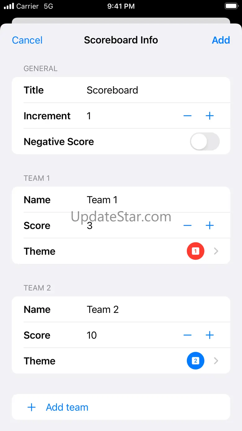 Scoreboard Go - Keep Score 1.0.9