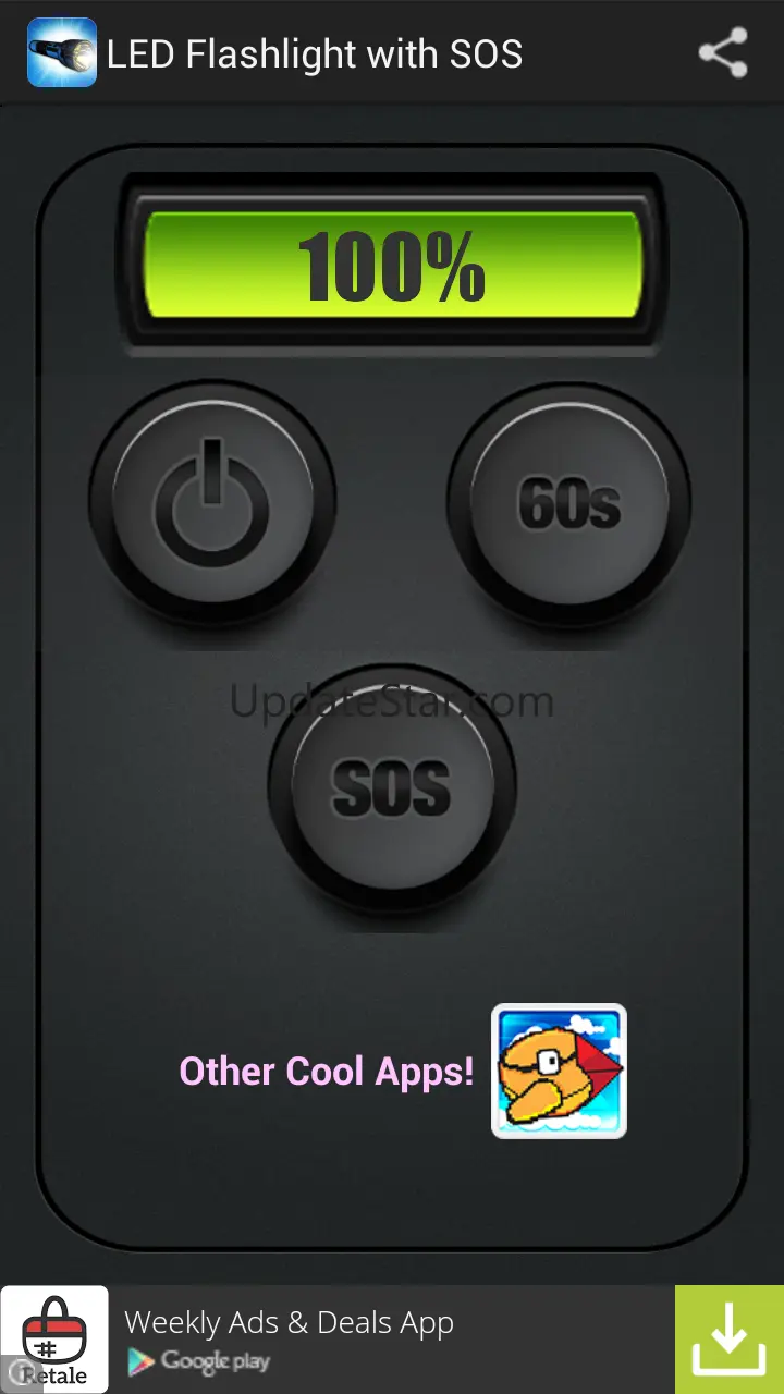 LED Flashlight HD + SOS 1.852